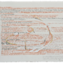 Diálogo de Diotima y Sócrates V . Manuscrito . Sanguina, carbonilla y yeso sobre papel Arches . 57 x 76 cm . 2011